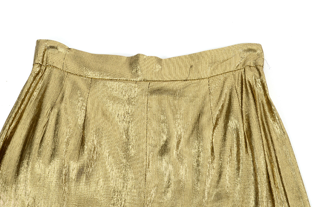 1970s Gold Lamé Ensemble Susan Wore When She Met Sammy Davis Jr.