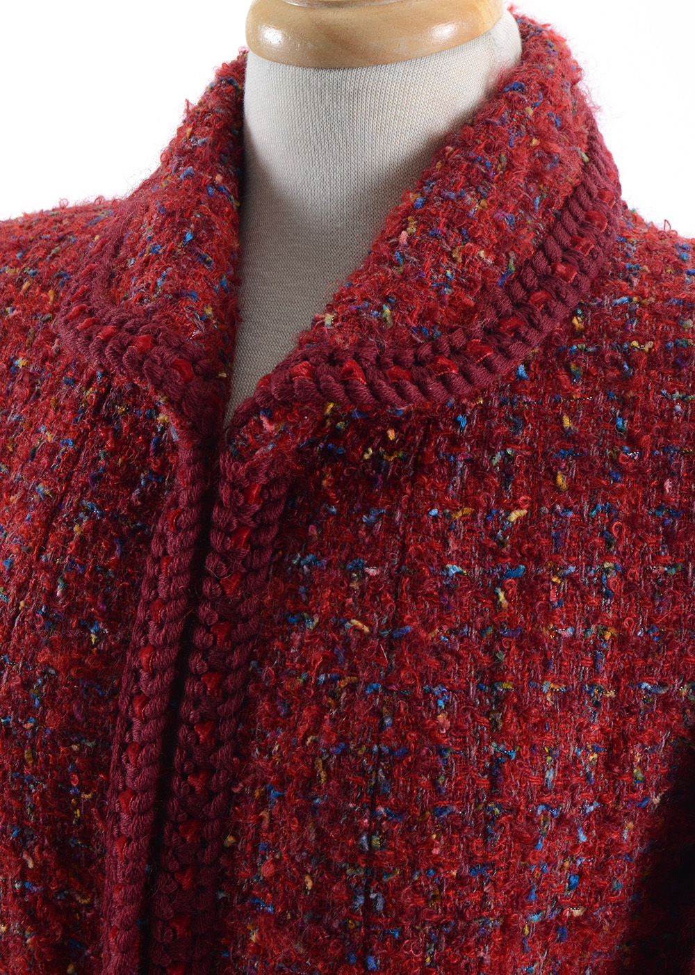 Circa 1990 Chanel Boutique Red Mohair Wool Blend and Silk Suit Susan Purchased in Paris When Filming Last Season of Dallas