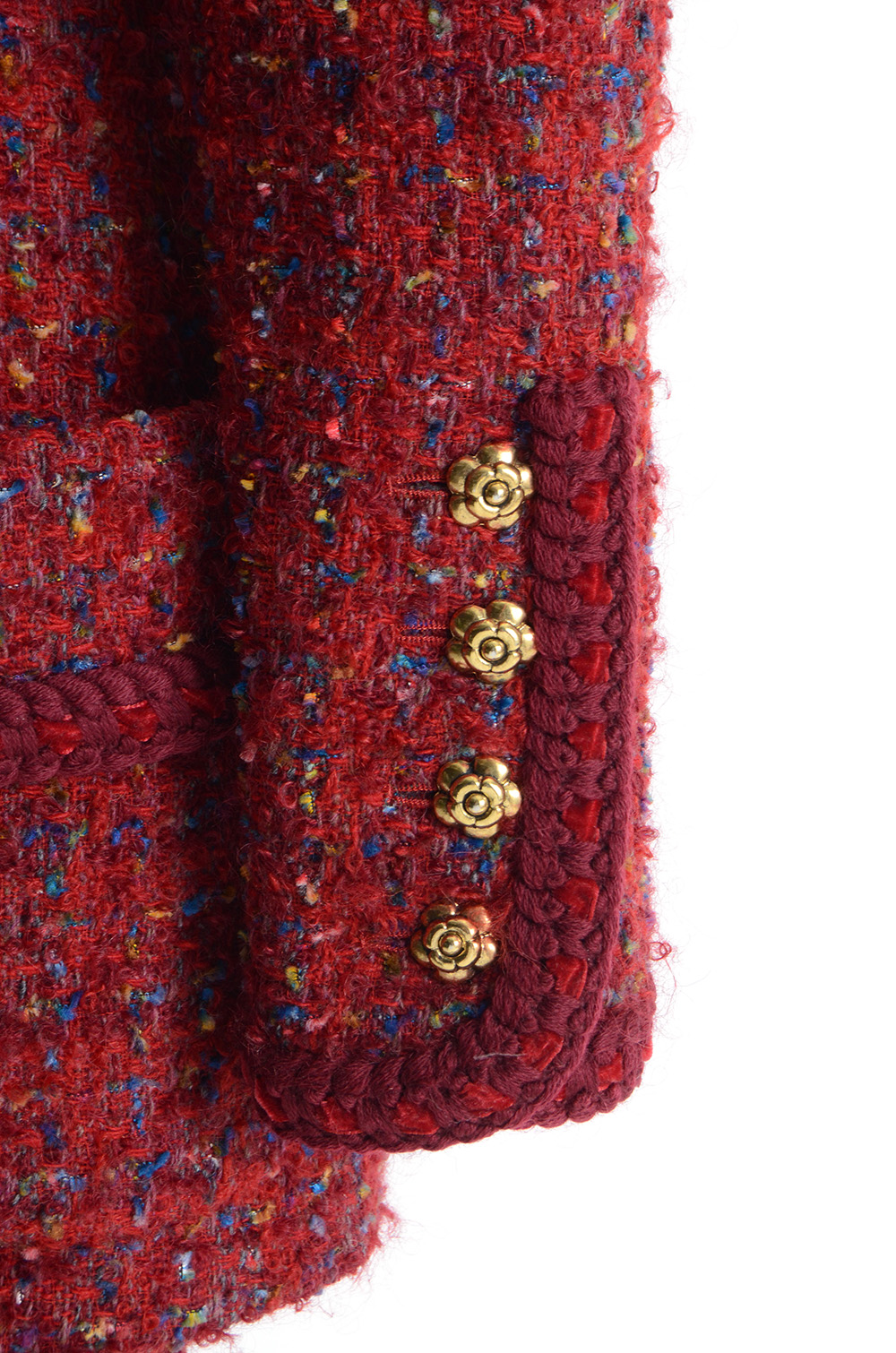 Circa 1990 Chanel Boutique Red Mohair Wool Blend and Silk Suit Susan Purchased in Paris When Filming Last Season of Dallas