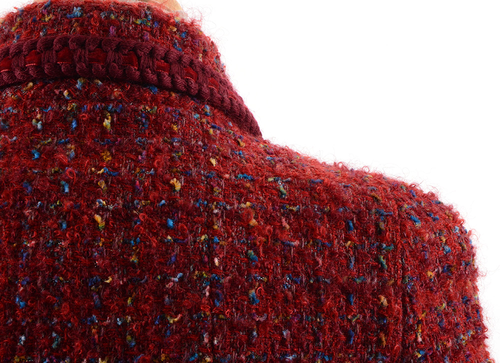 Circa 1990 Chanel Boutique Red Mohair Wool Blend and Silk Suit Susan Purchased in Paris When Filming Last Season of Dallas