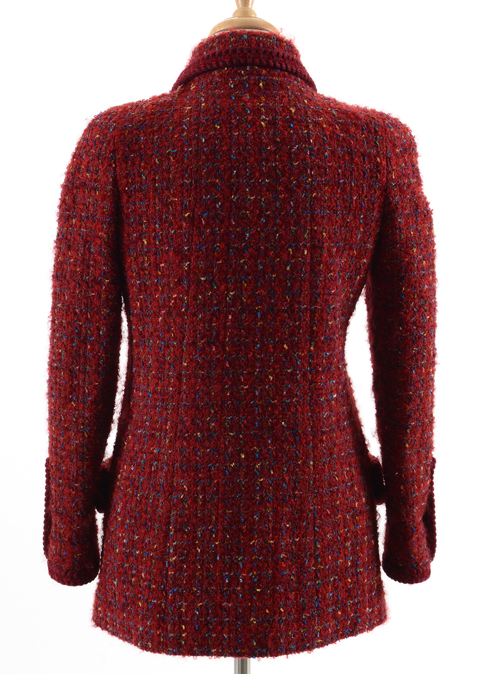 Circa 1990 Chanel Boutique Red Mohair Wool Blend and Silk Suit Susan Purchased in Paris When Filming Last Season of Dallas