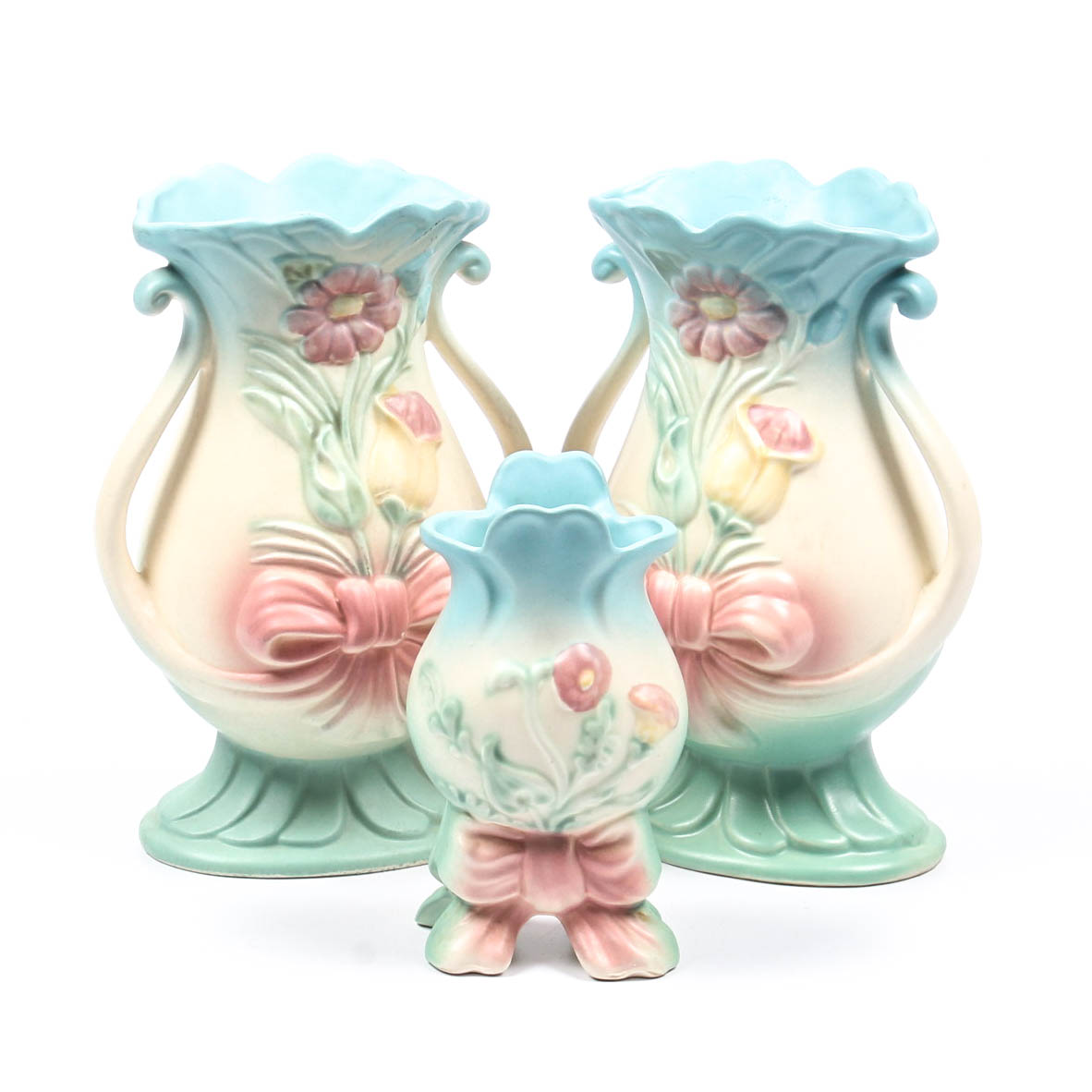 Hull Pottery Bow-Knot Vases