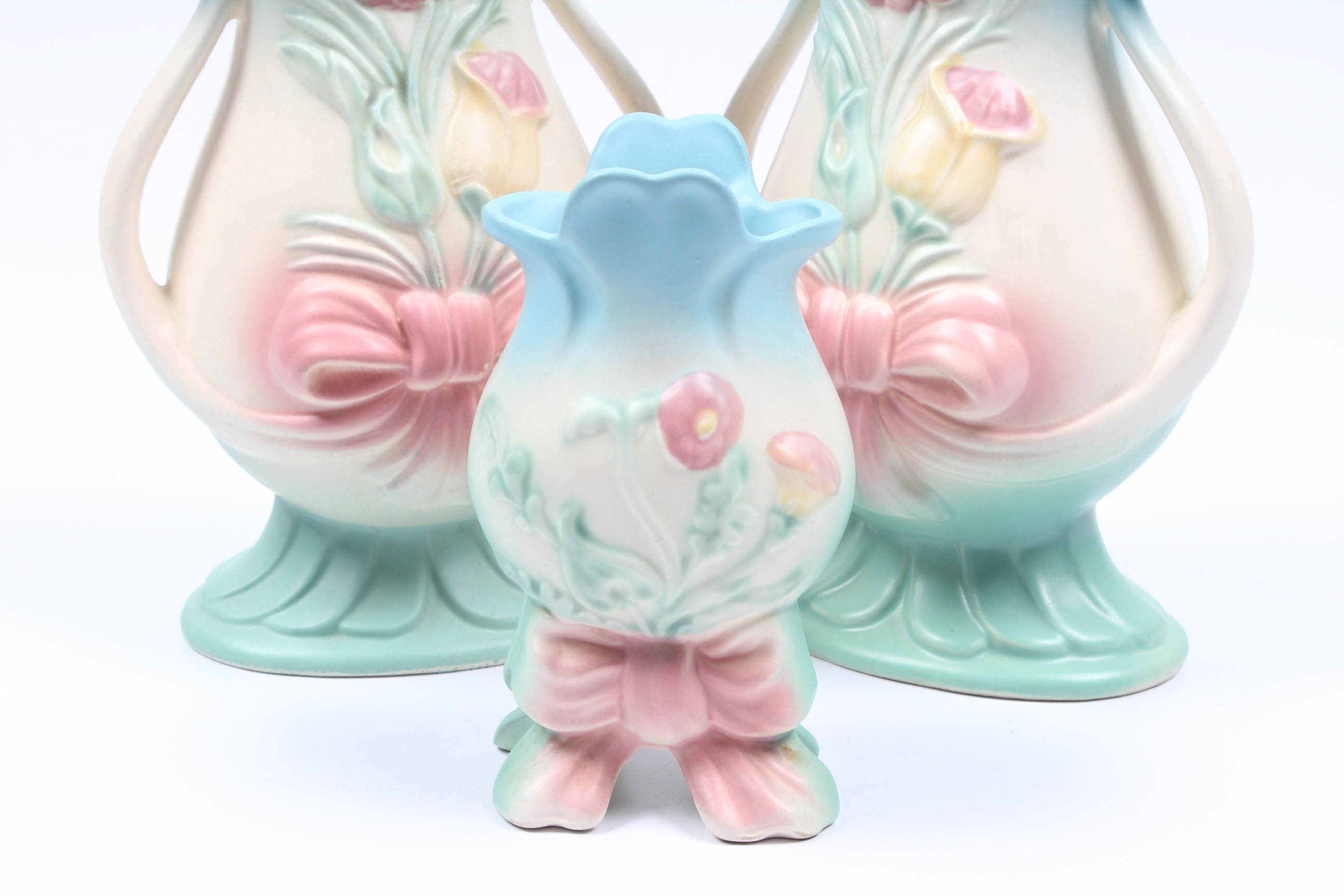 Hull Pottery Bow-Knot Vases