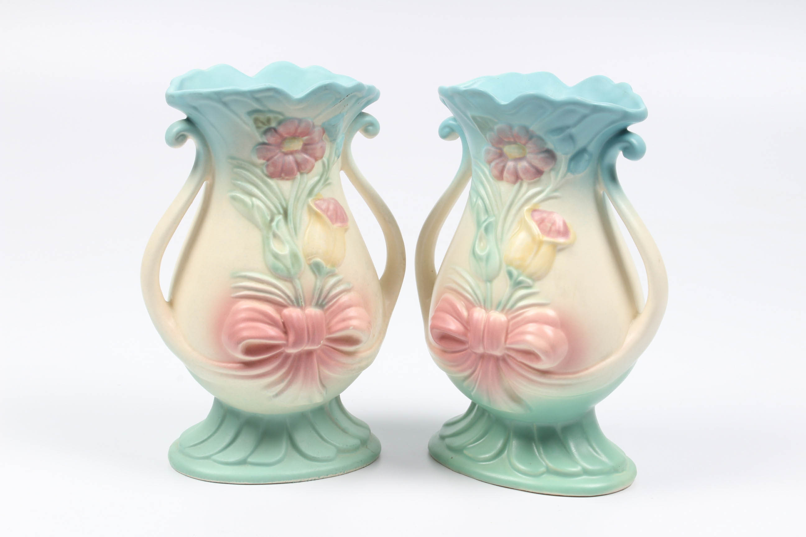 Hull Pottery Bow-Knot Vases