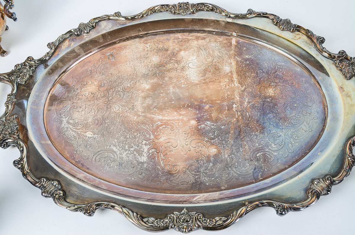 Wallace "Royal Rose" Silver Plate Tea Service