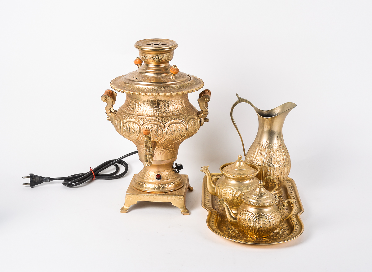 Vintage Persian Electric Tea Warmer Set