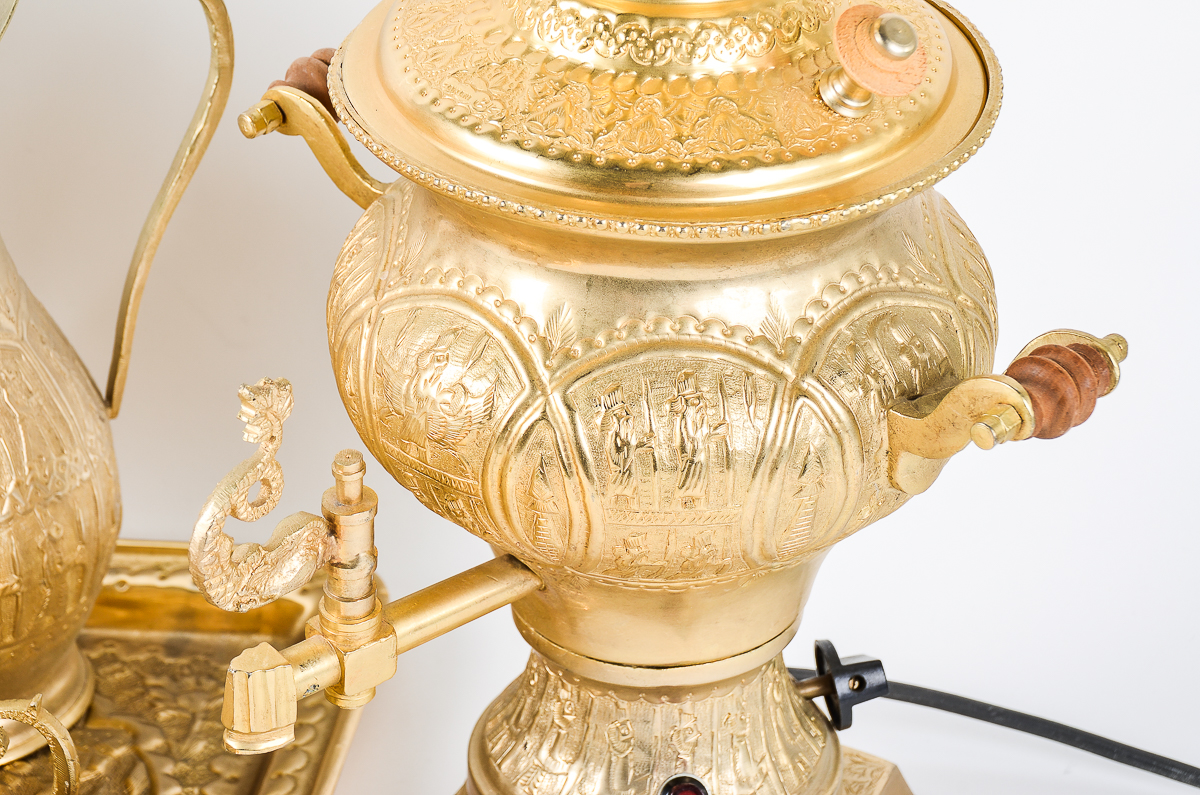 Vintage Persian Electric Tea Warmer Set