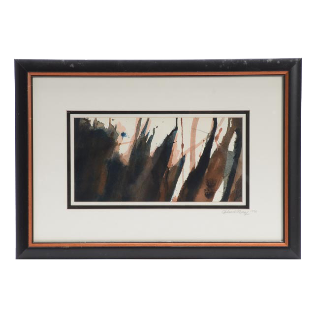 Aileen May 1992 Original Signed Abstract Watercolor