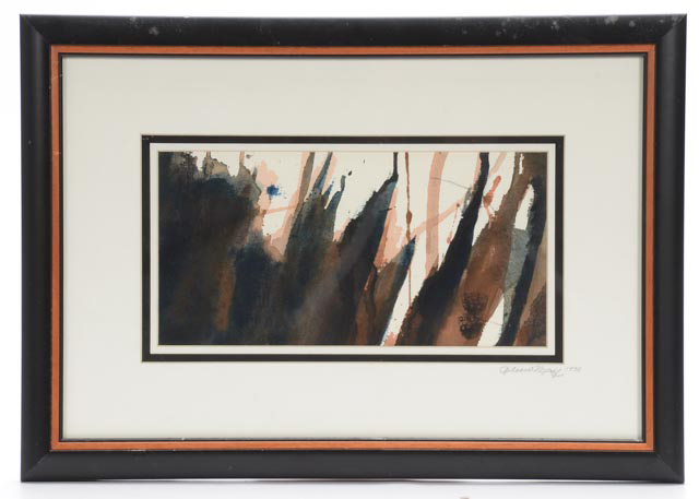 Aileen May 1992 Original Signed Abstract Watercolor