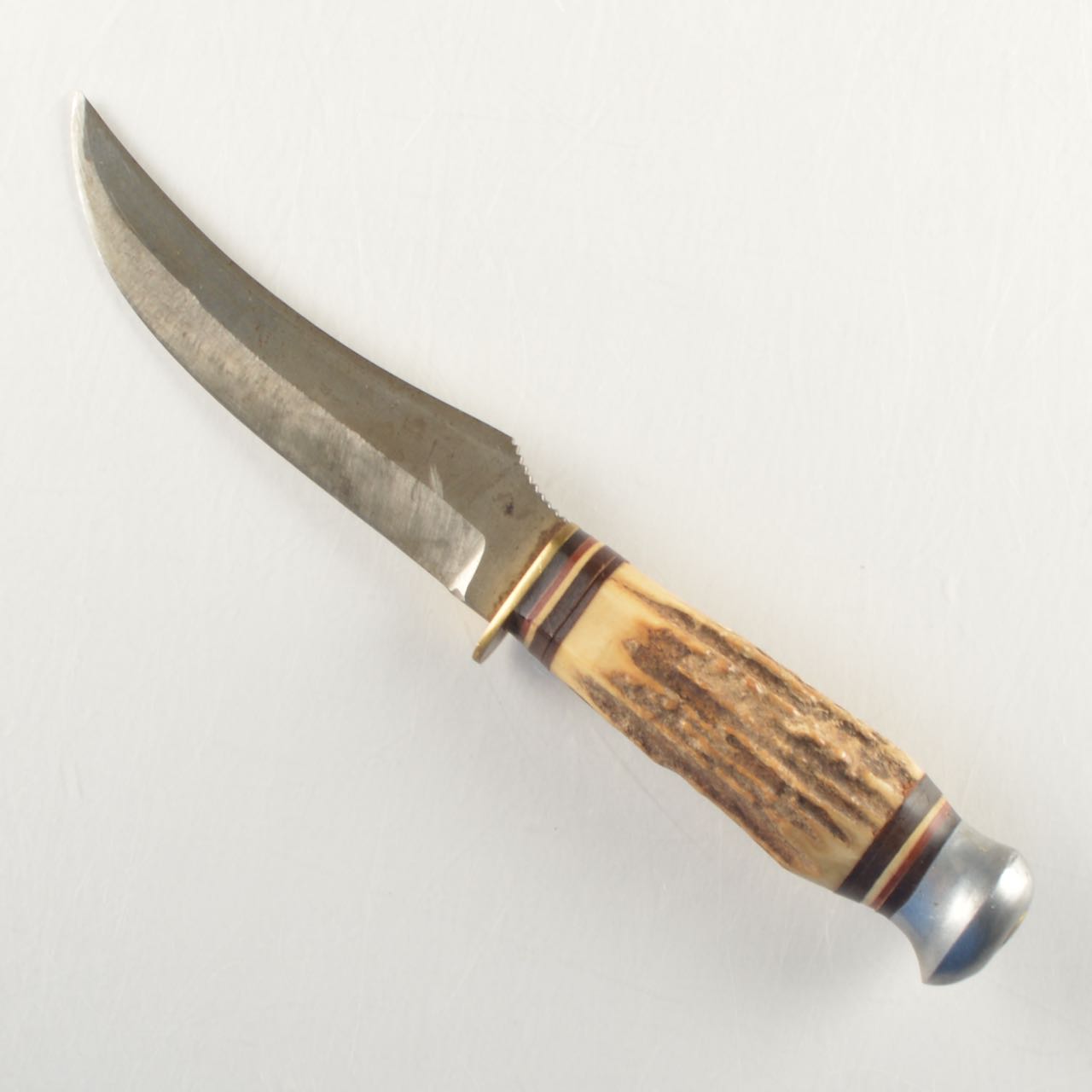 "Original Buffalo Skinner" Fixed Blade Knife With Antler Handle