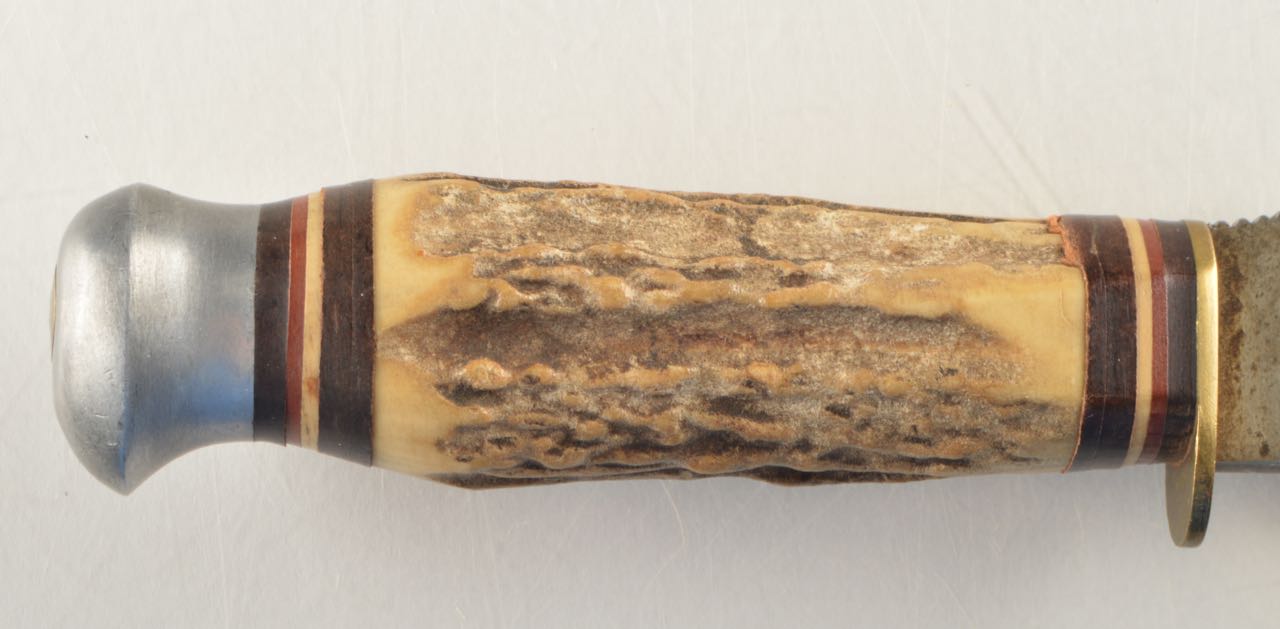 "Original Buffalo Skinner" Fixed Blade Knife With Antler Handle