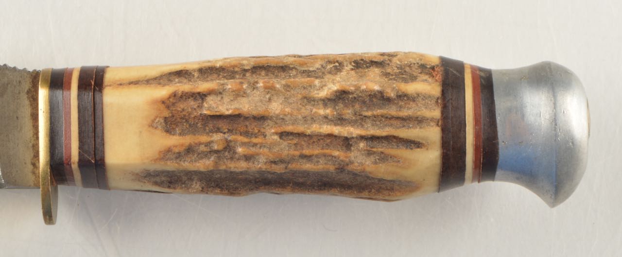 "Original Buffalo Skinner" Fixed Blade Knife With Antler Handle