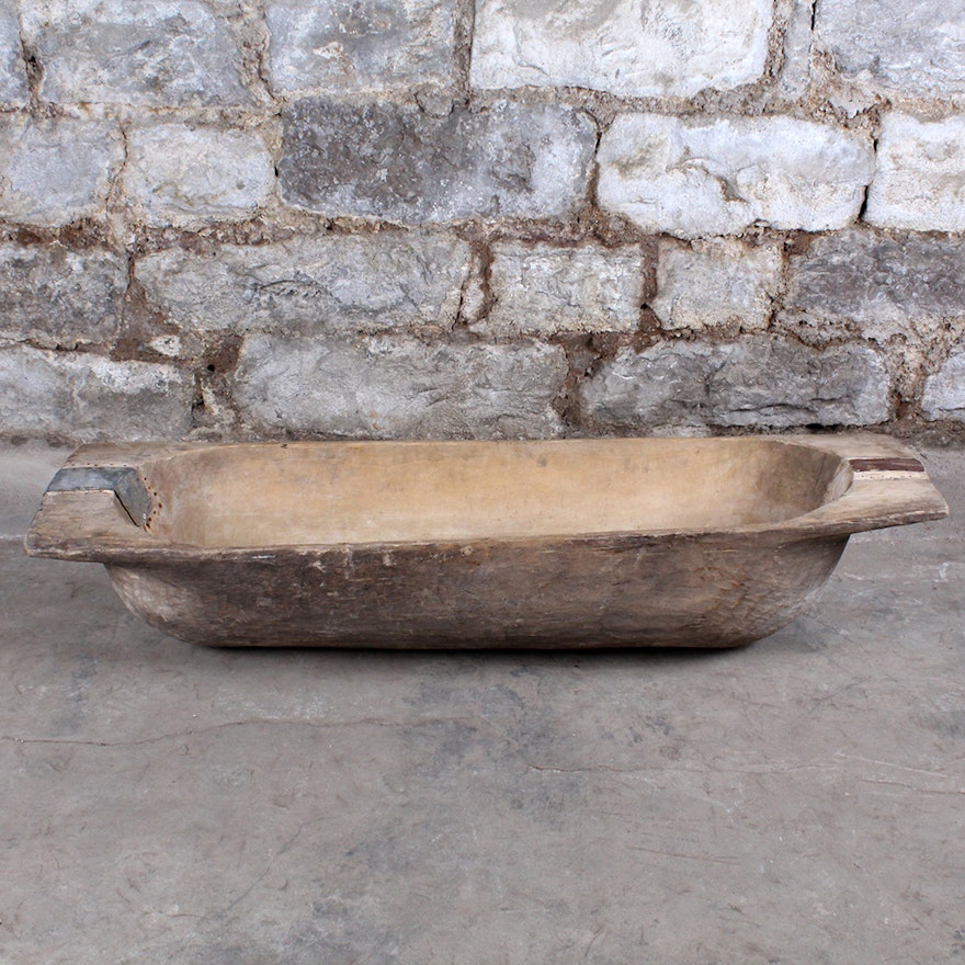 Antique Primitive Dough Bowl