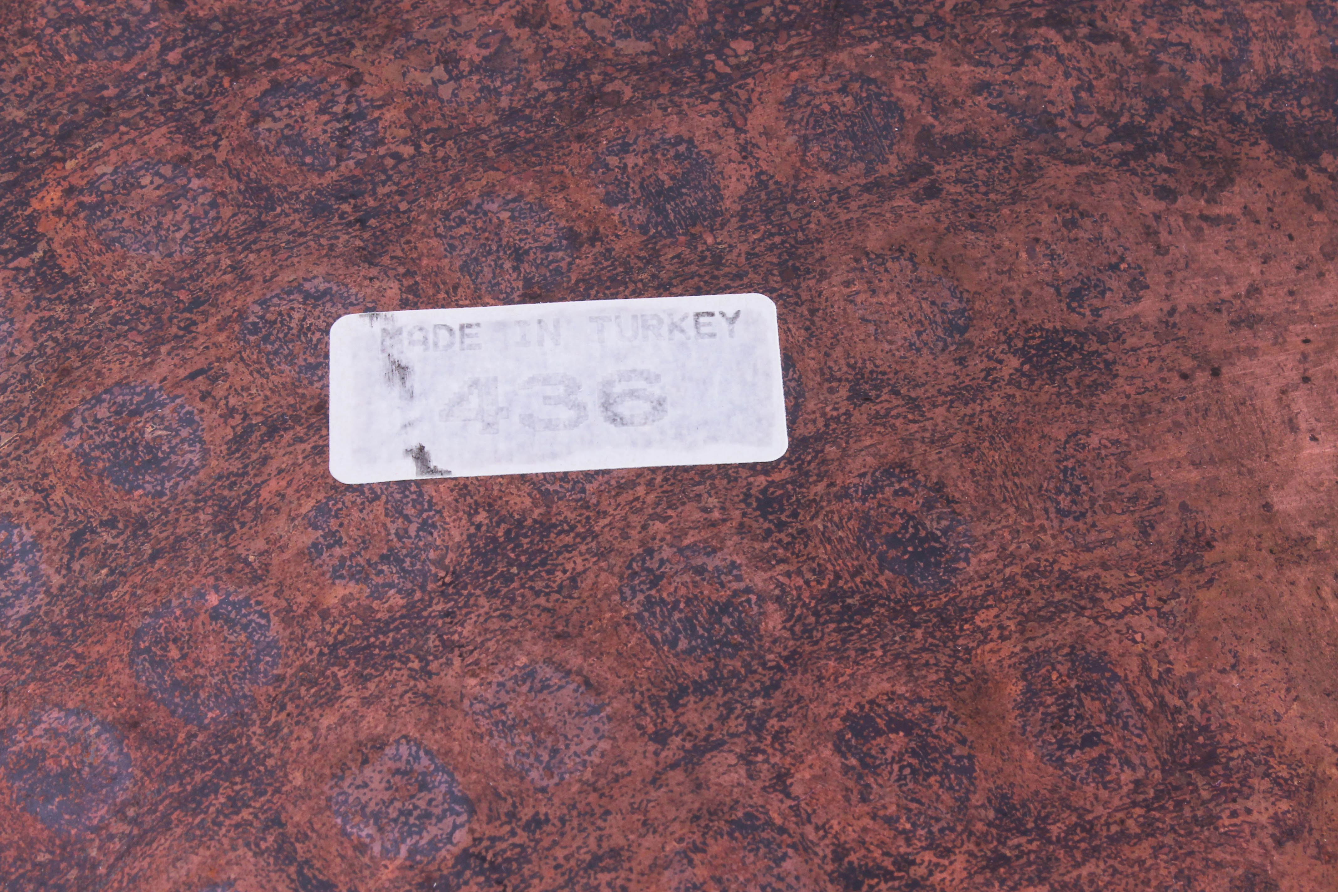 Large Hammered Copper Platter