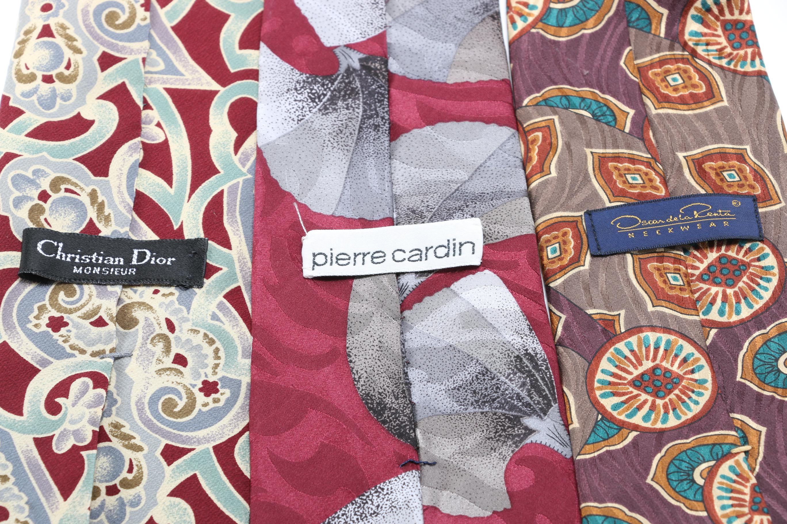 Men's Neckties Including Dior, Givenchy and Yves Saint Laurent