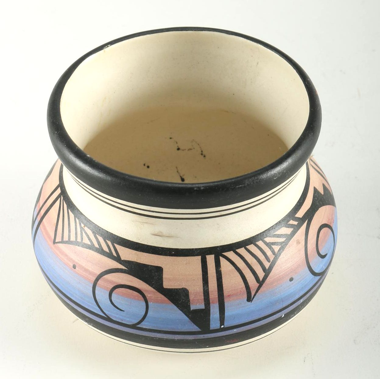 Signed Hand Built Adakai Pottery Navajo Clay Vessel