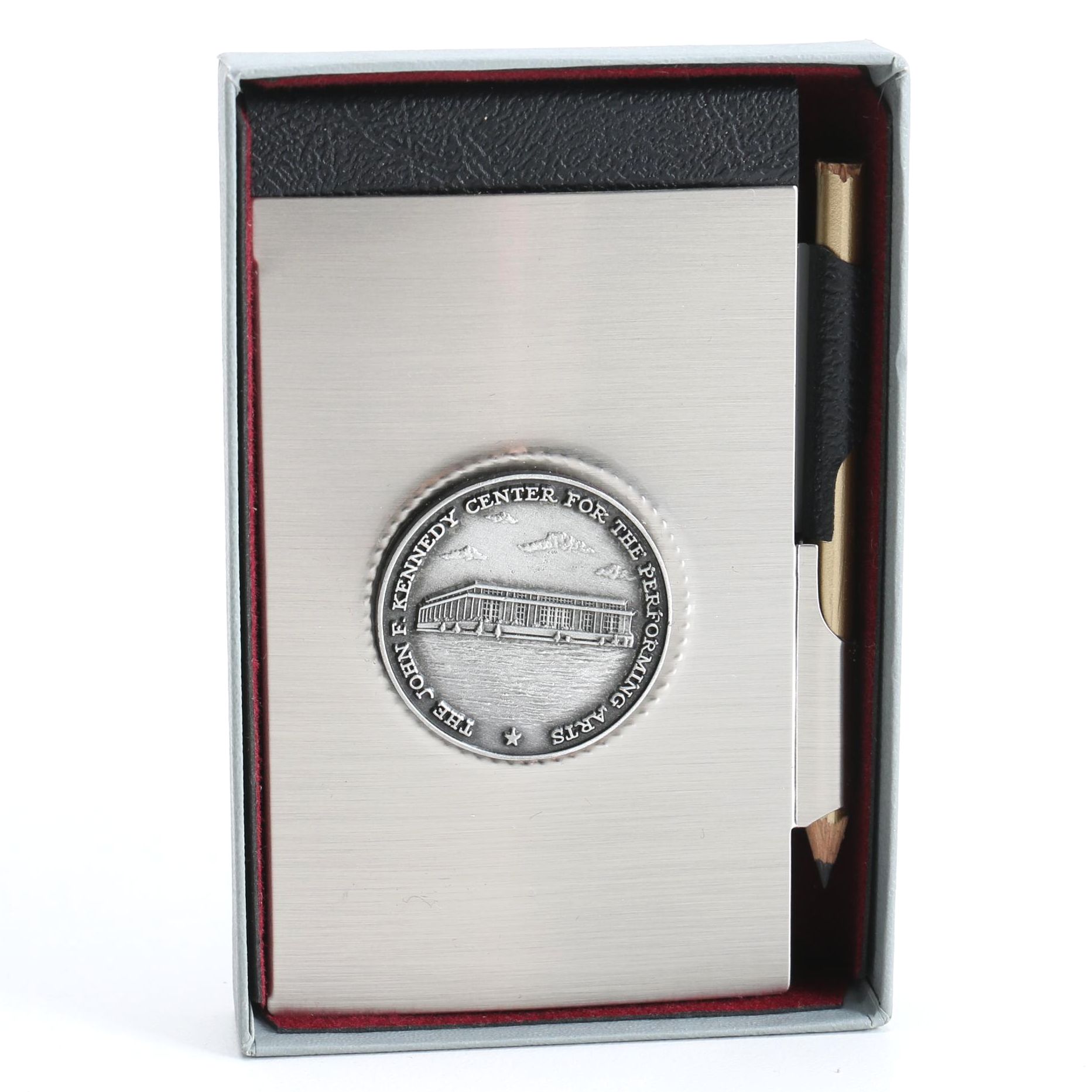 Pewter Pocket Notebook With Kennedy Center for the Performing Arts
