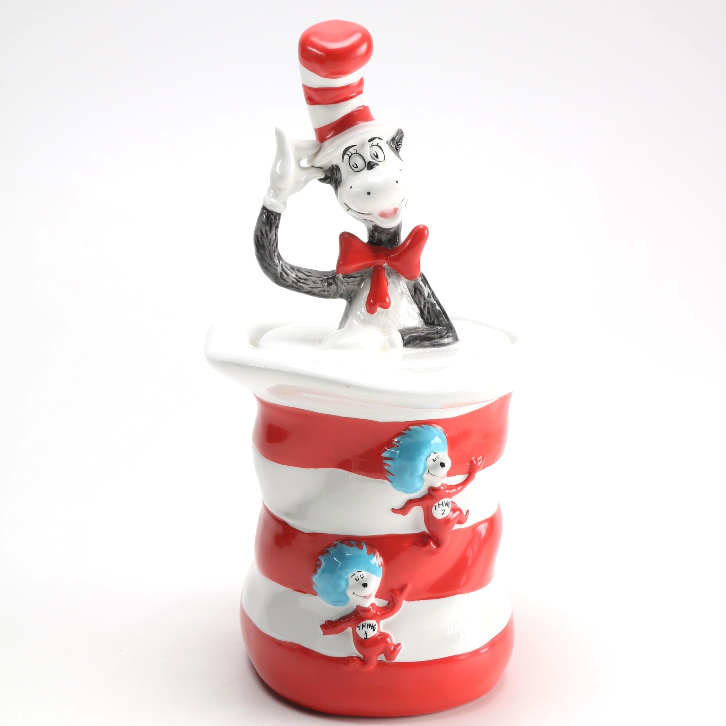 Dr. Seuss Cookie Jar Depicting "The Cat in the Hat" Characters