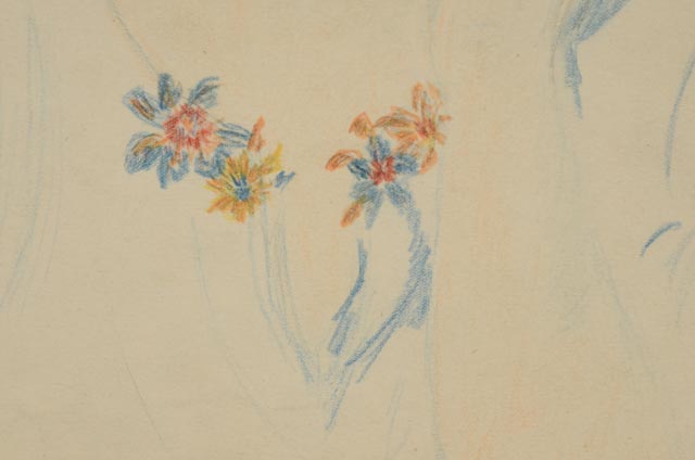 Nancy Sayner Original 1944 Colored Pencil Portrait