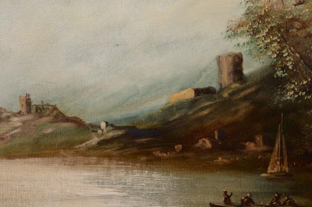 E. Aval Impressionist Landscape on Canvas