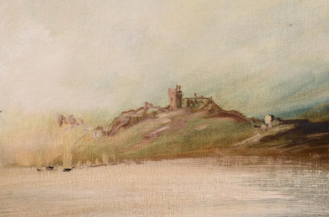 E. Aval Impressionist Landscape on Canvas