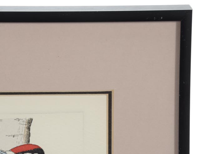 Pair of Lucius Dubose Hand-Colored Limited Edition Bird Etchings