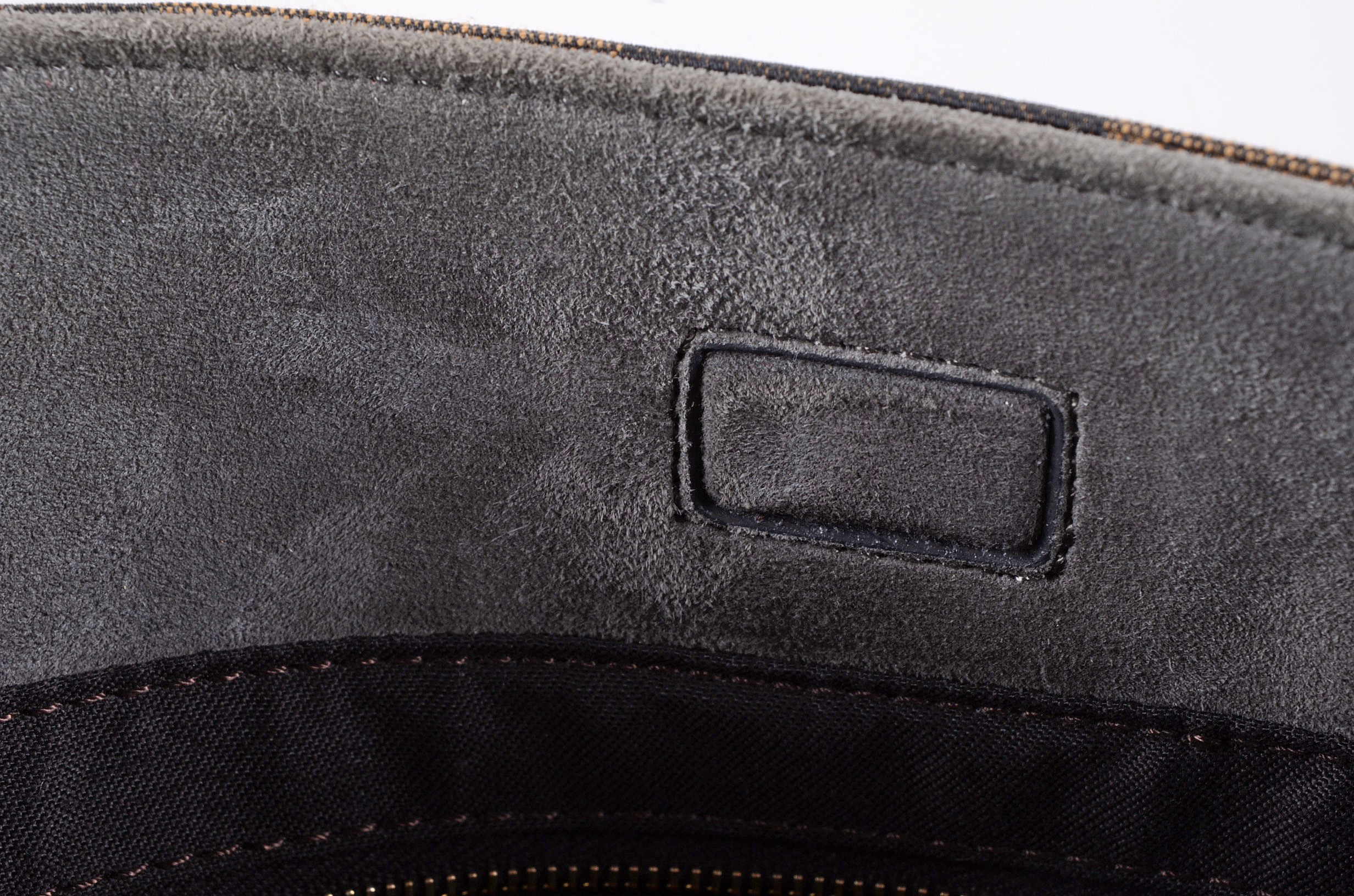 Fendi Pequin Stripe Tote with Turquoise Leather