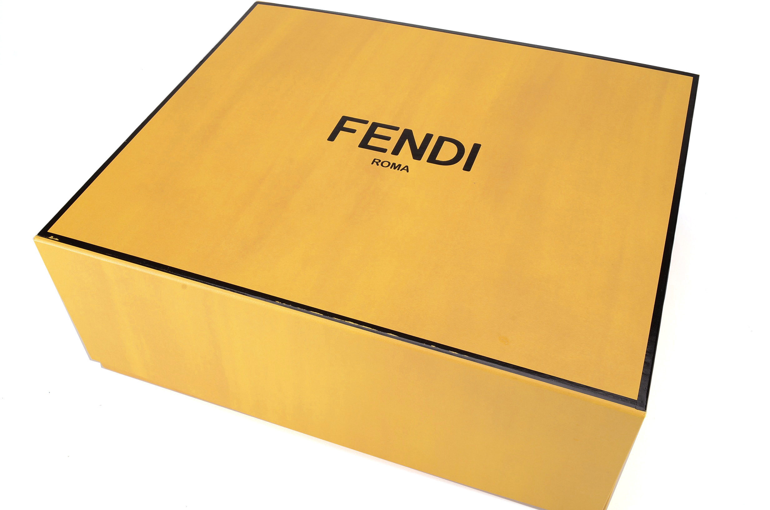 Fendi Pequin Stripe Tote with Turquoise Leather