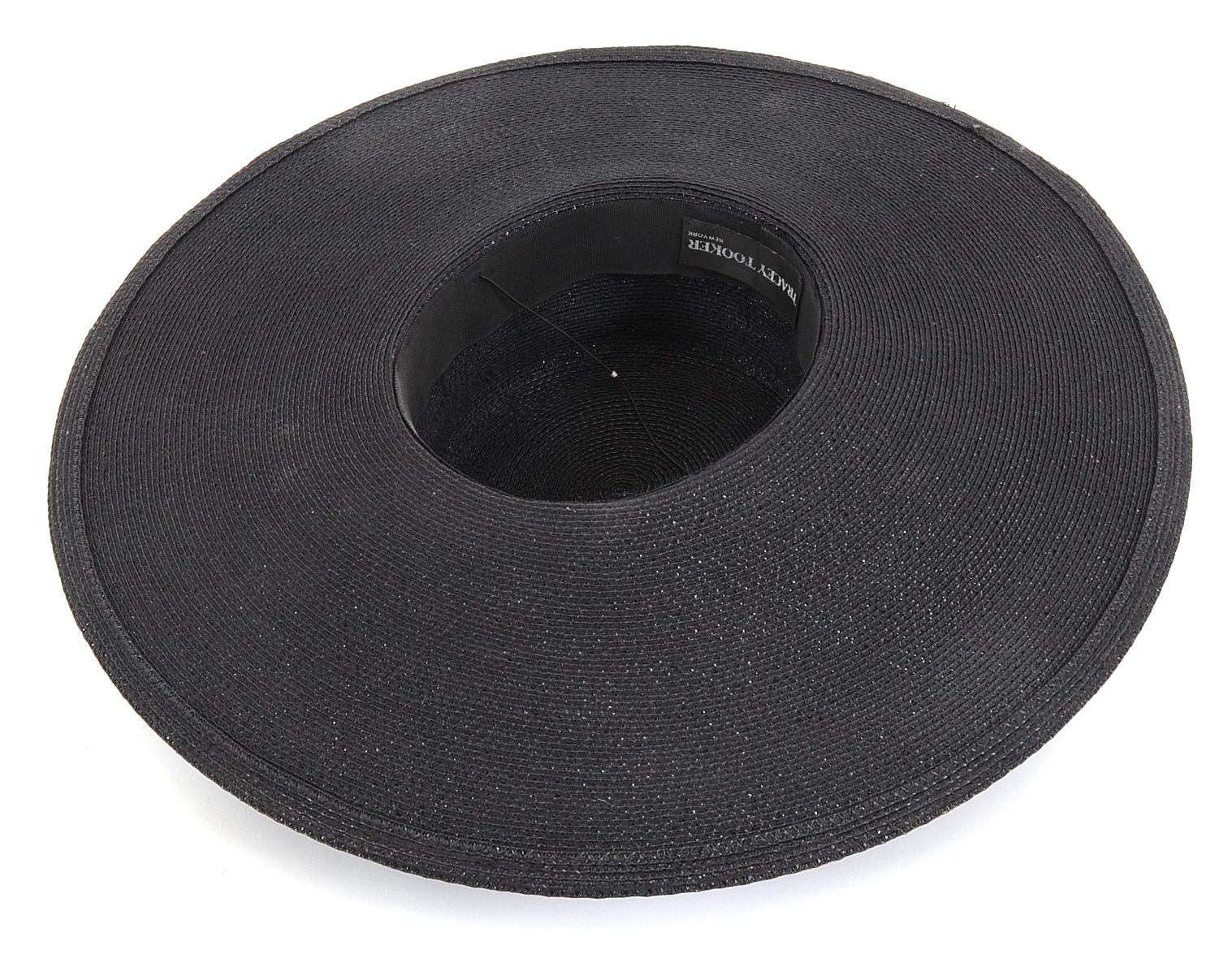 Tracey Tooker of New York Black Cellophane Kentucky Derby Hat