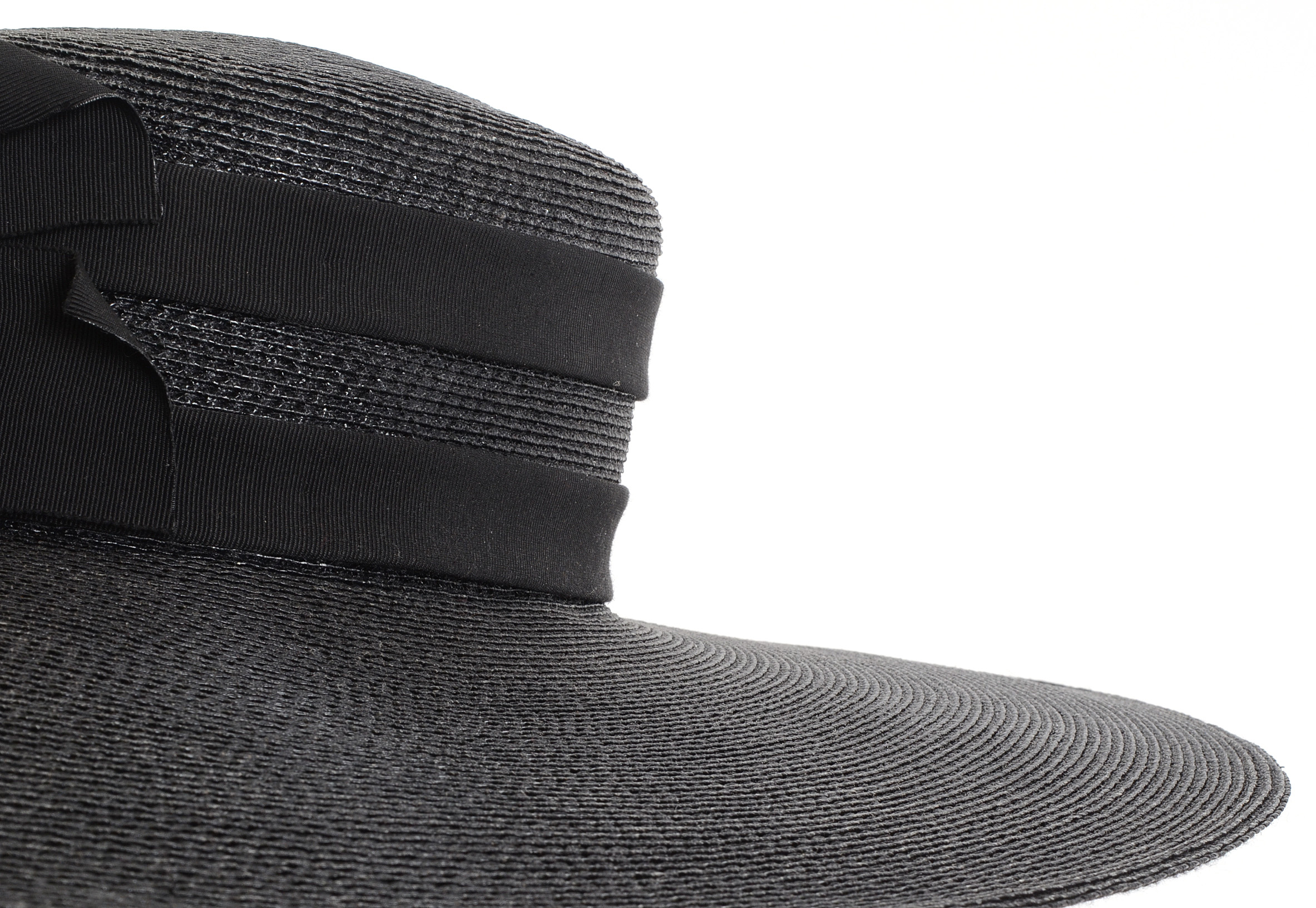 Tracey Tooker of New York Black Cellophane Kentucky Derby Hat