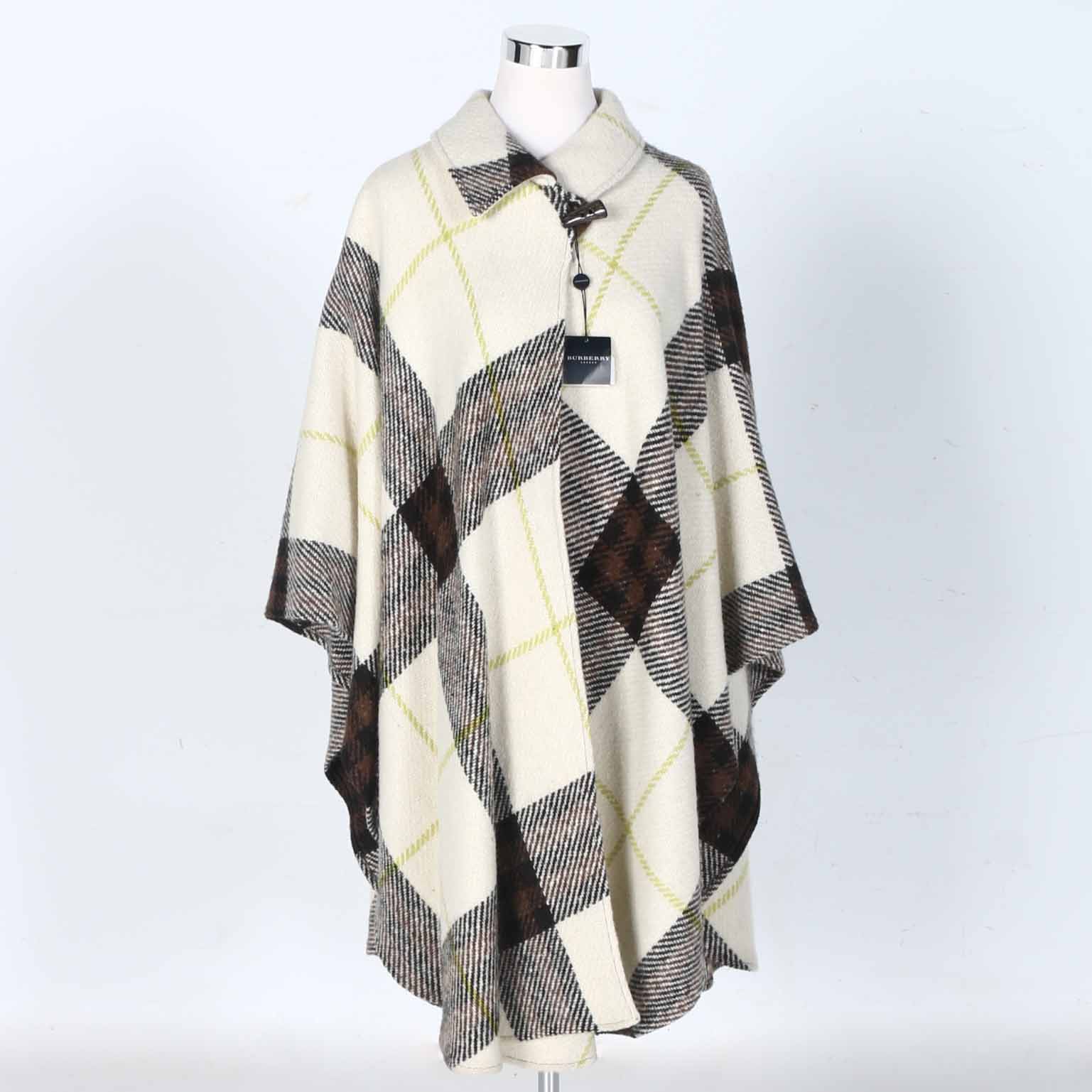 Women's Burberry Wool Poncho