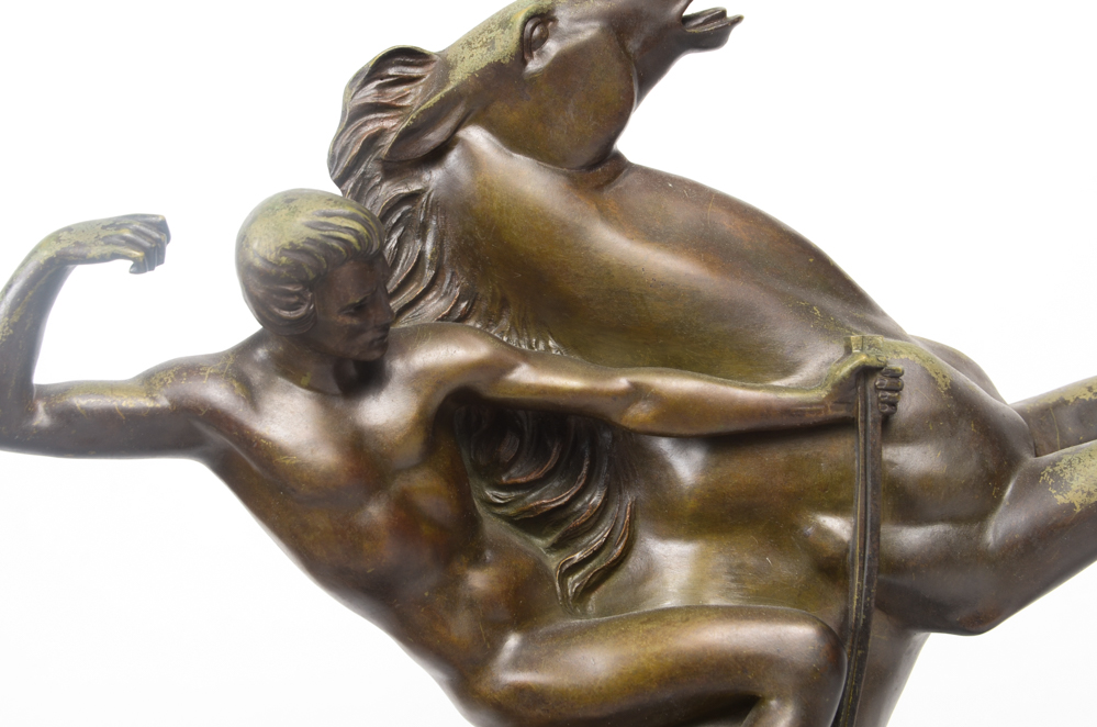 Armand Lemo Bronze Sculpture "Chasseurs à Cheval"