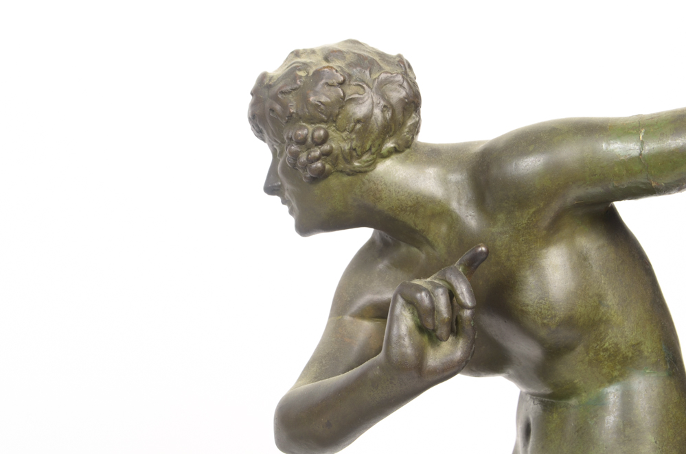 Maurice Guiraud-Rivière Bronze Sculpture "Dancing Nymph & Satyr"