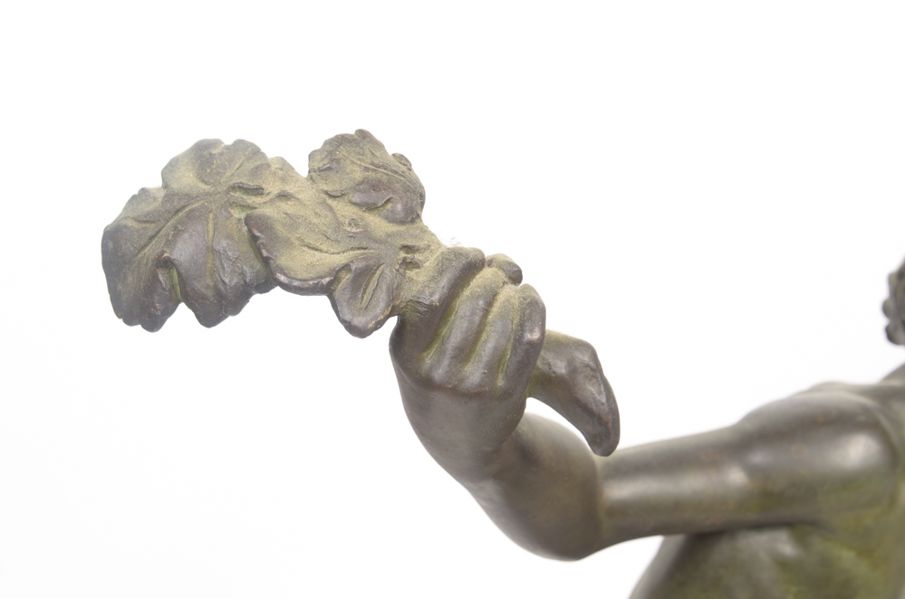 Maurice Guiraud-Rivière Bronze Sculpture "Dancing Nymph & Satyr"