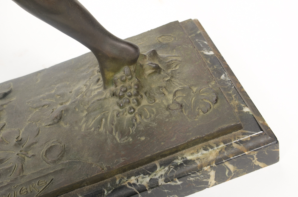 Maurice Guiraud-Rivière Bronze Sculpture "Dancing Nymph & Satyr"