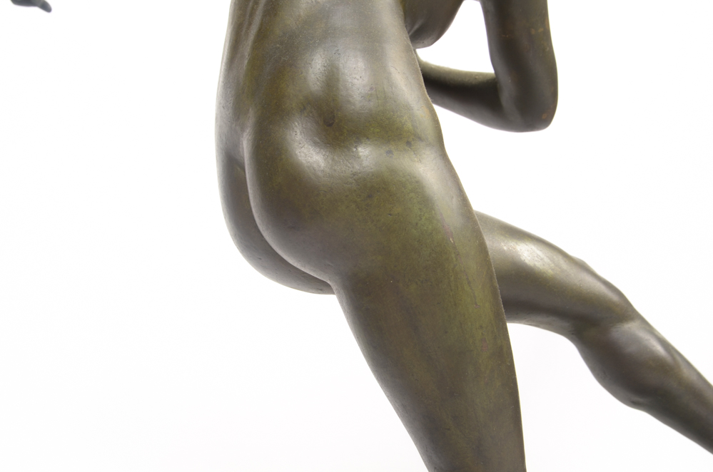 Maurice Guiraud-Rivière Bronze Sculpture "Dancing Nymph & Satyr"