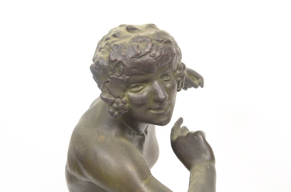 Maurice Guiraud-Rivière Bronze Sculpture "Dancing Nymph & Satyr"