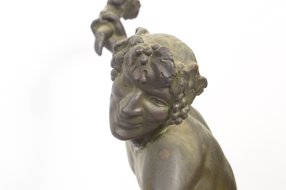 Maurice Guiraud-Rivière Bronze Sculpture "Dancing Nymph & Satyr"