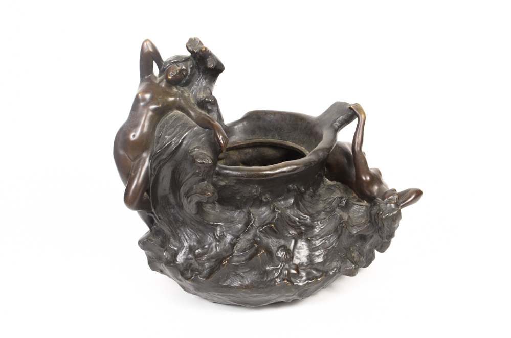 Emmanuel Villanis Art Nouveau Bronze Jardinière