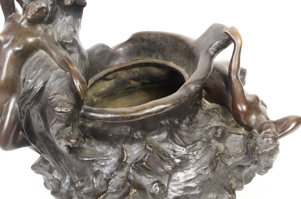 Emmanuel Villanis Art Nouveau Bronze Jardinière