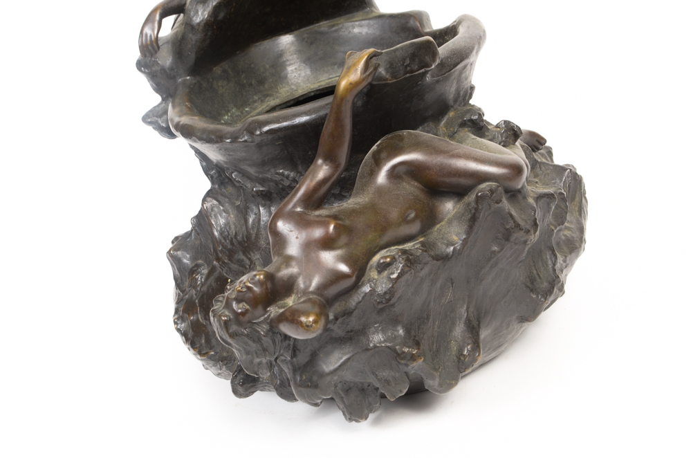 Emmanuel Villanis Art Nouveau Bronze Jardinière