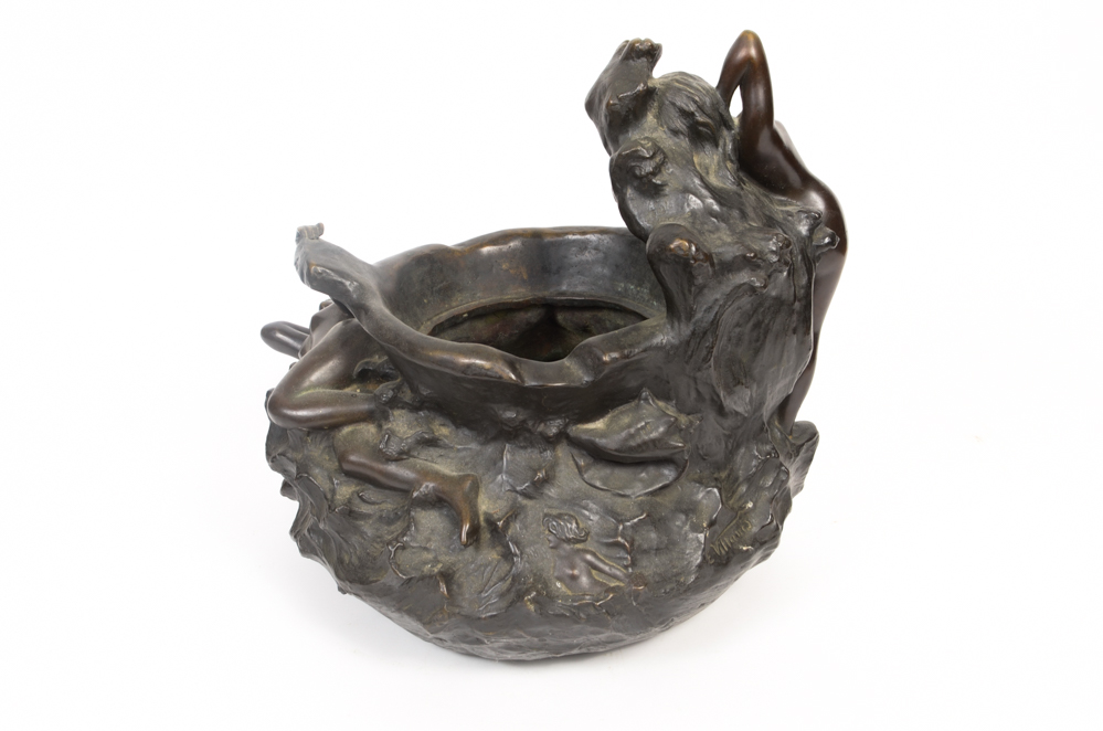 Emmanuel Villanis Art Nouveau Bronze Jardinière