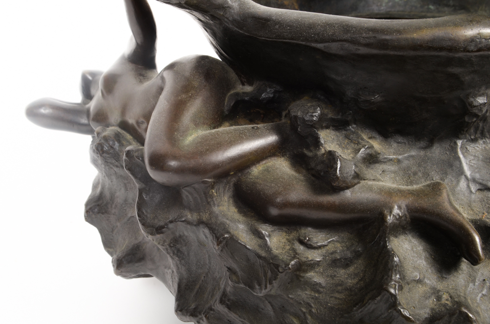 Emmanuel Villanis Art Nouveau Bronze Jardinière