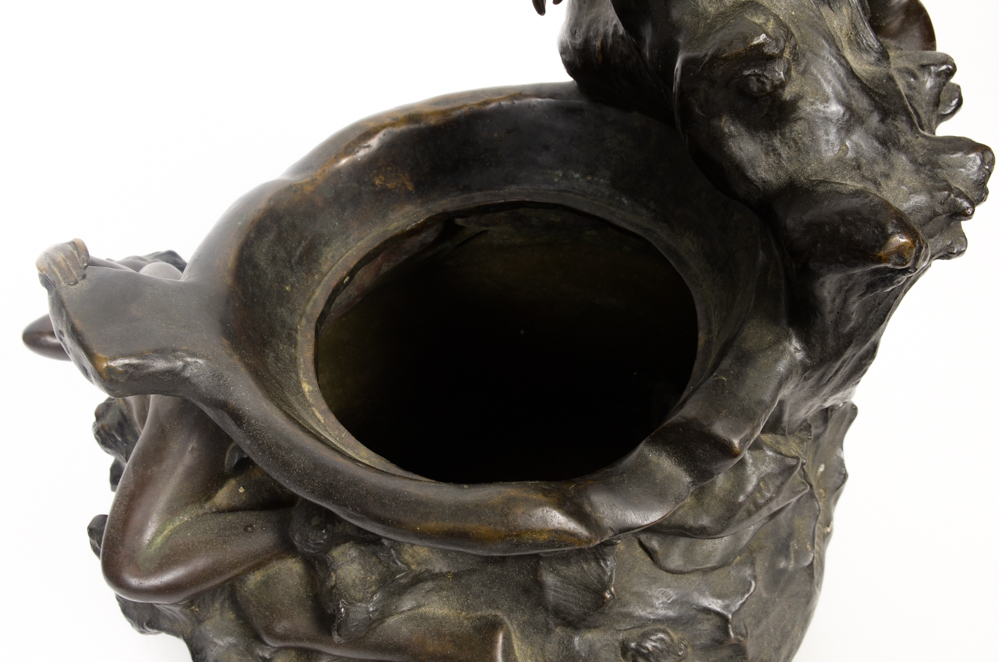 Emmanuel Villanis Art Nouveau Bronze Jardinière