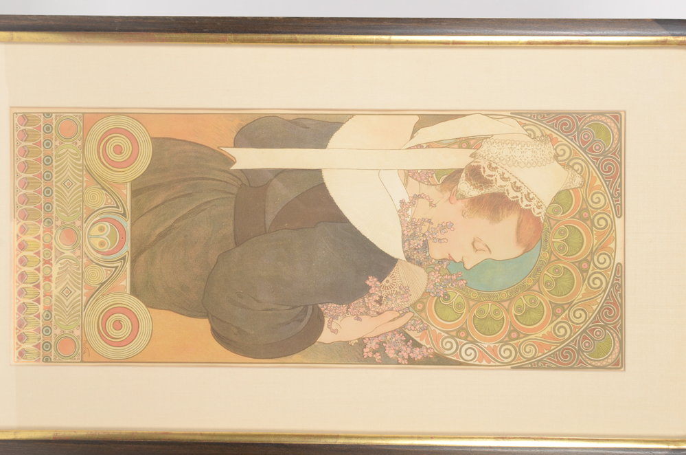 Alphonse Mucha Lithograph Poster "Bruyère des Falaises"