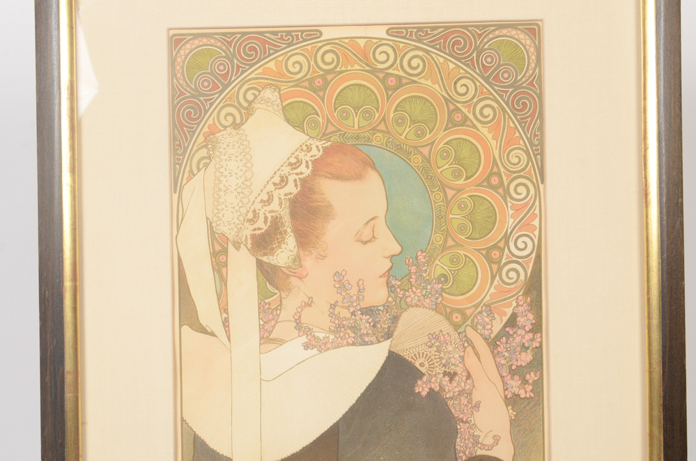 Alphonse Mucha Lithograph Poster "Bruyère des Falaises"