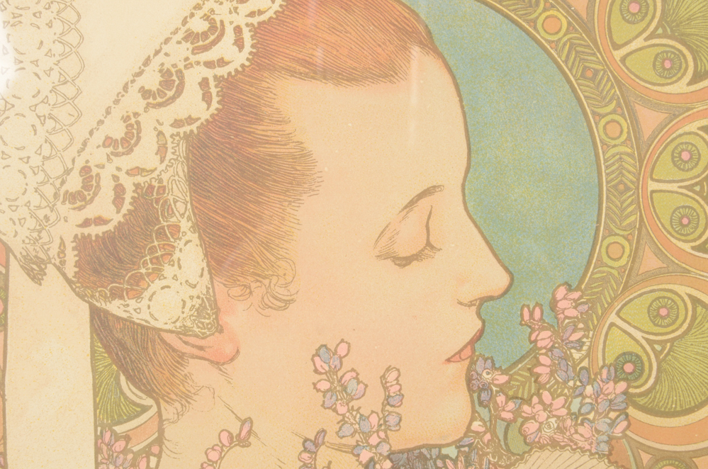 Alphonse Mucha Lithograph Poster "Bruyère des Falaises"