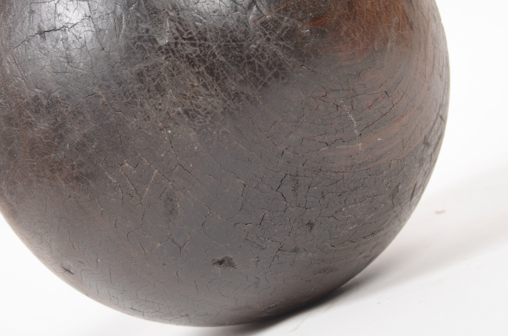 Early 20th Century Wood Bowling Ball and Pins