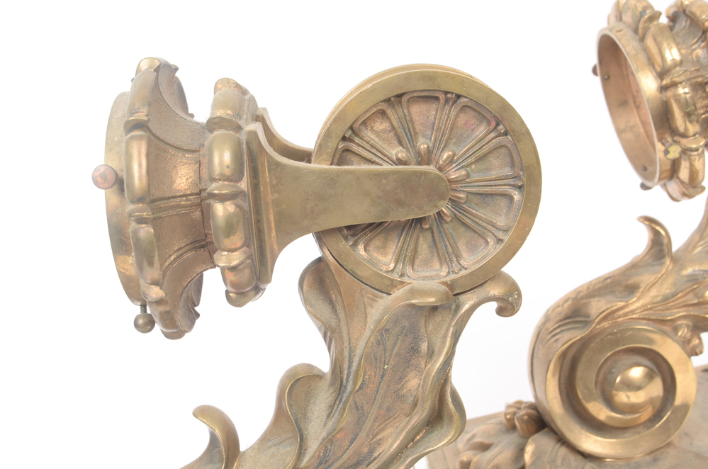 Pair of Neoclassical Bronze Tone Sconces
