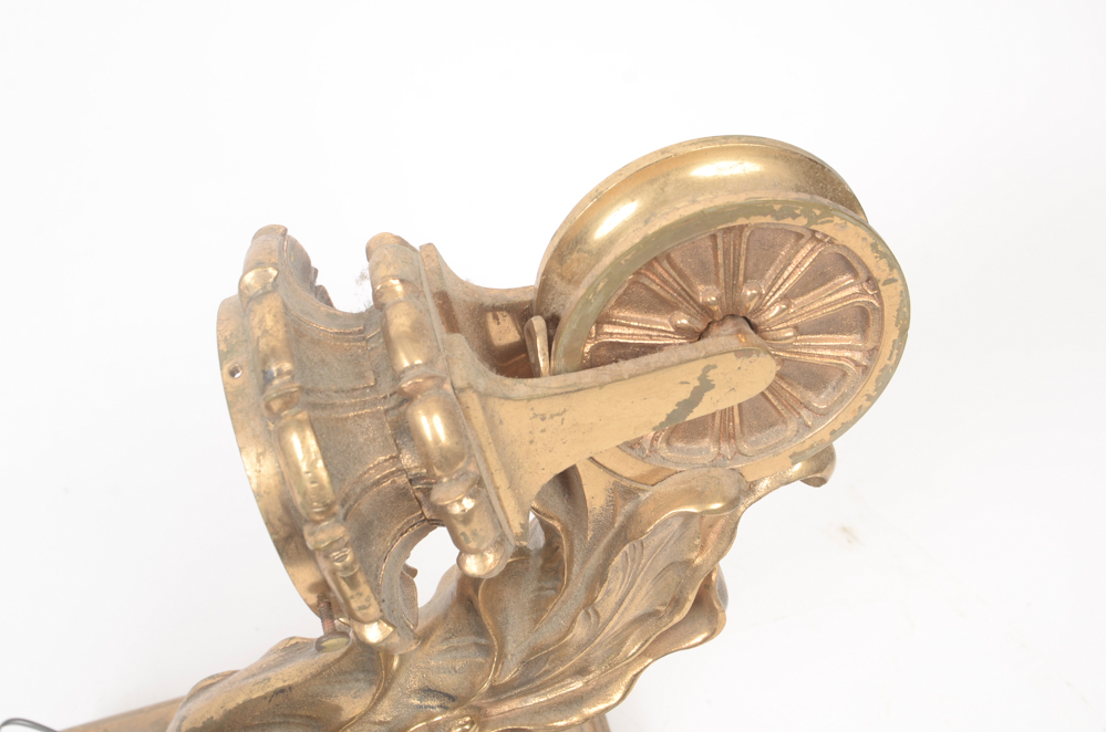 Pair of Neoclassical Bronze Tone Sconces